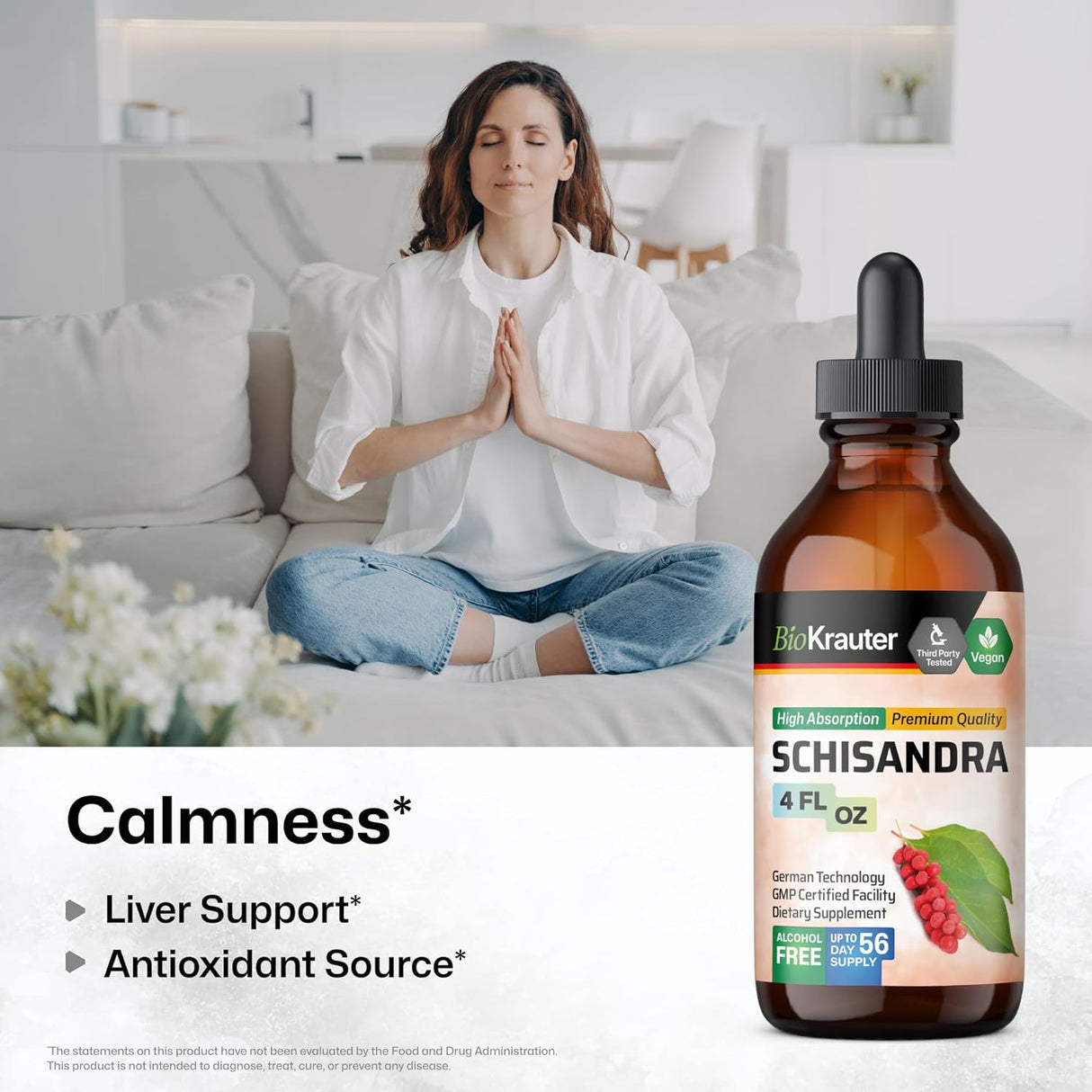 Schisandra Tintura Suplemento orgánico de Schisandra 4 onzas