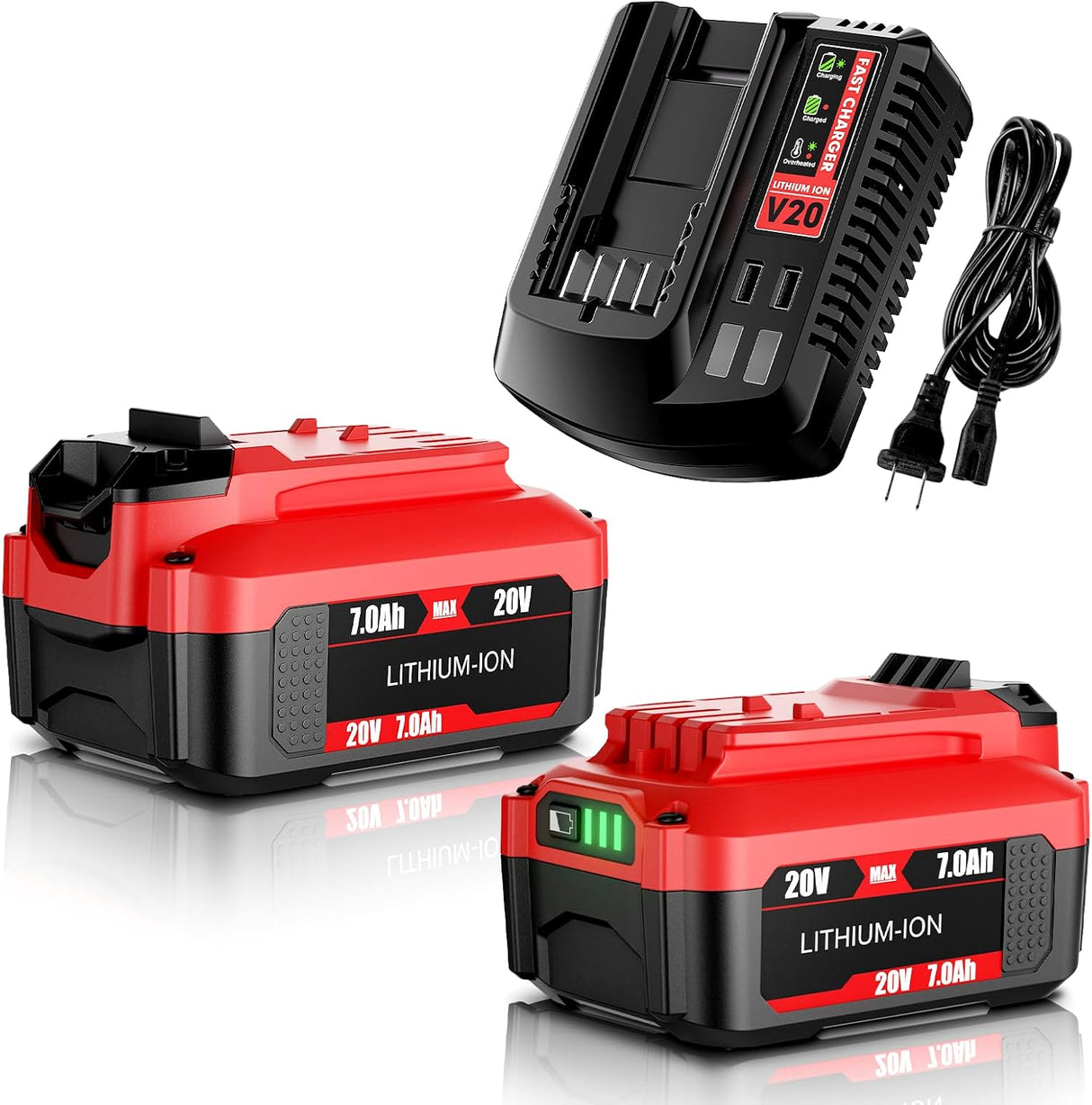 Batería 7.0Ah y Cargador Craftsman 20V, CMCB202 y más