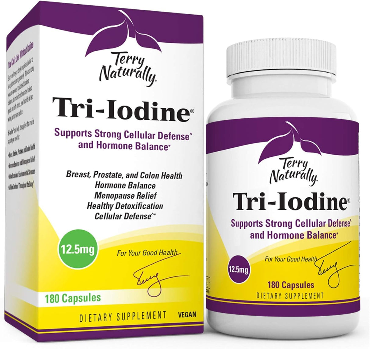 Suplemento Tri-Yodine 12,5 mg de yodo 180 cápsulas veganas