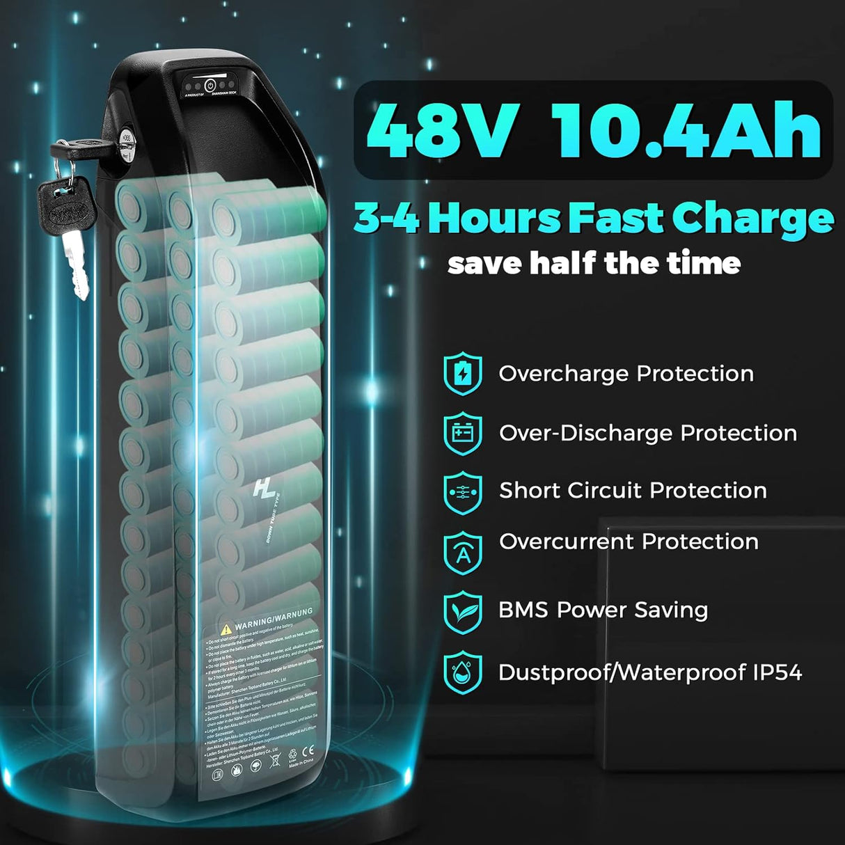 Bicicleta eléctrica Speedrid 26 750W, batería 48V 10.4Ah