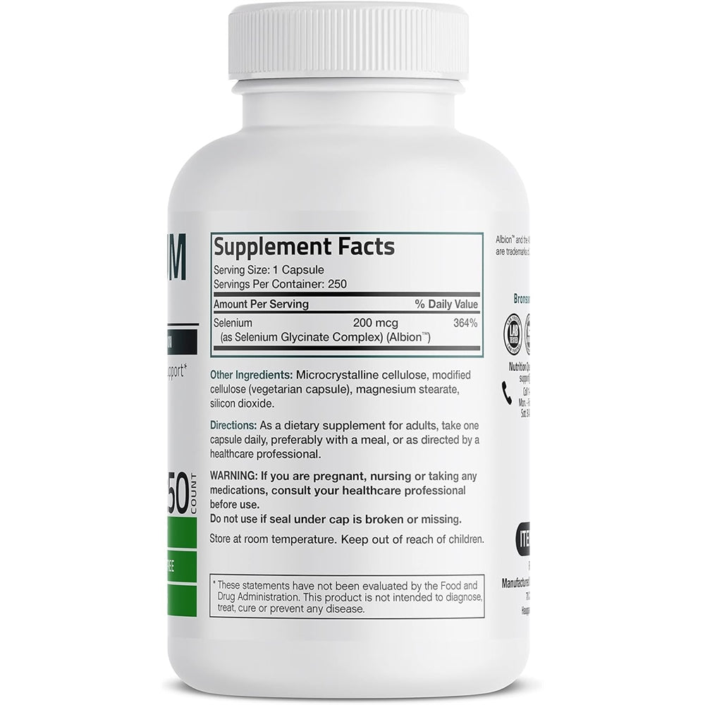 Suplementos Selenio de 200 mcg para sistema inmunológico