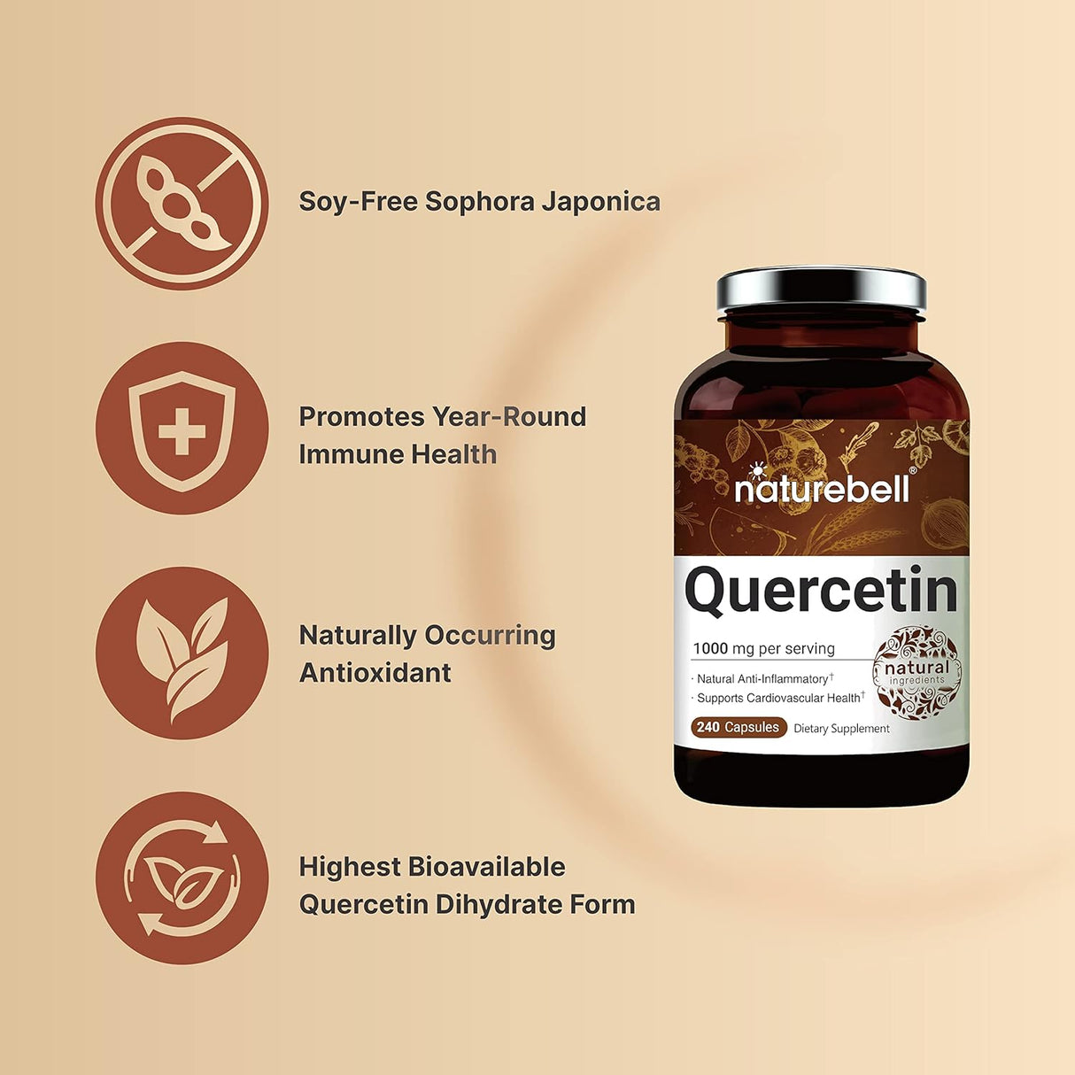 Suplementos Alimenticios Quercetina 240 cápsulas