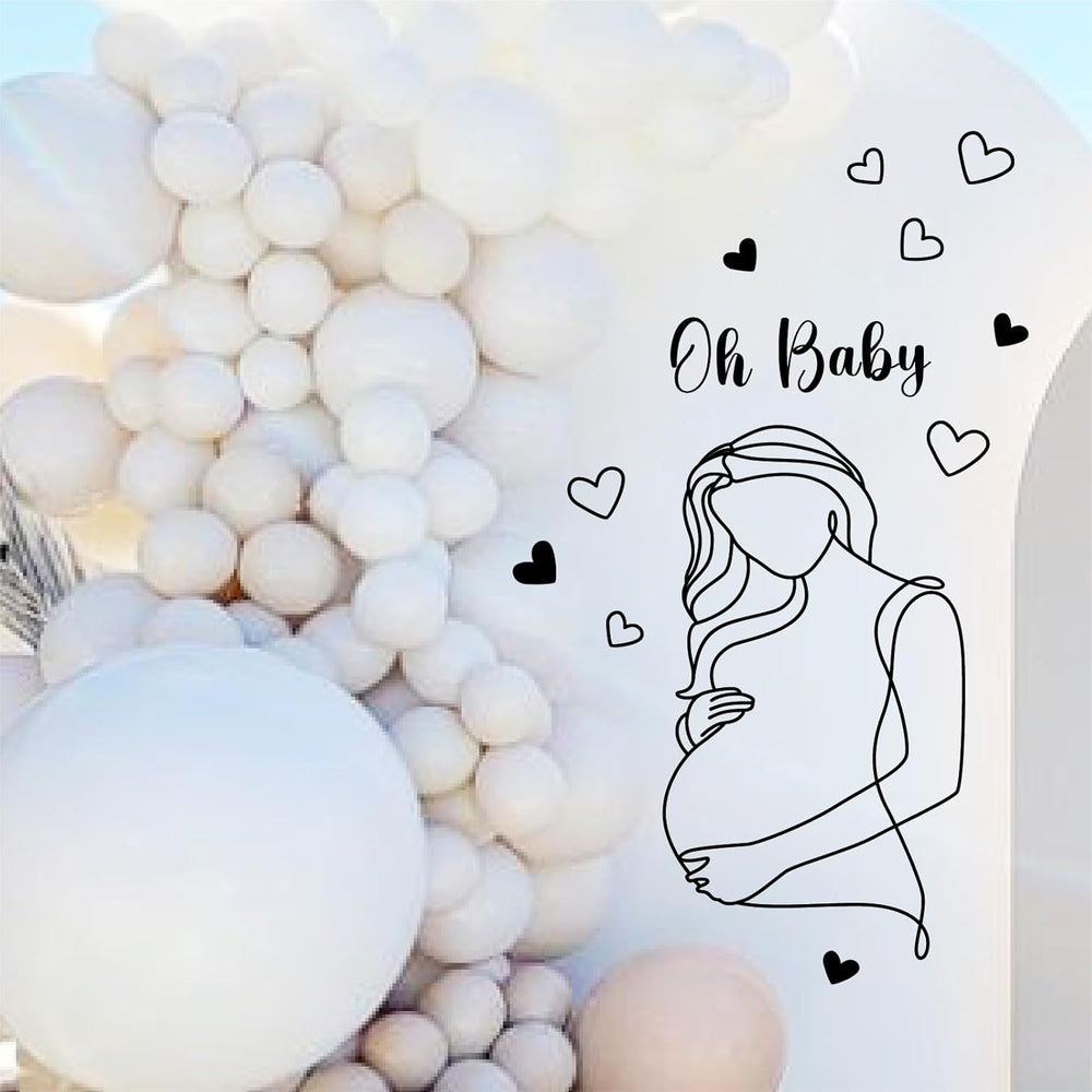 Vinilo Decorativo Oh Baby para Baby Shower - Arte Embarazo