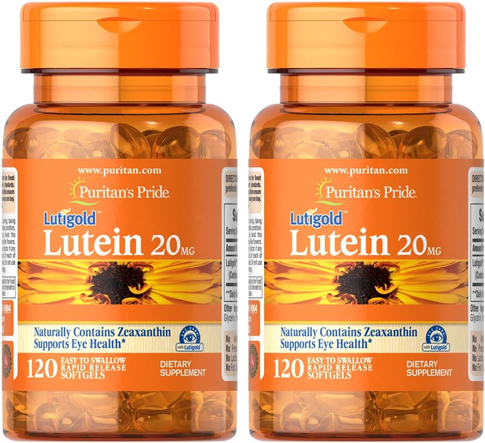 Suplemento Cápsula de luteína de 20 mg, 240 unidades 2 pack