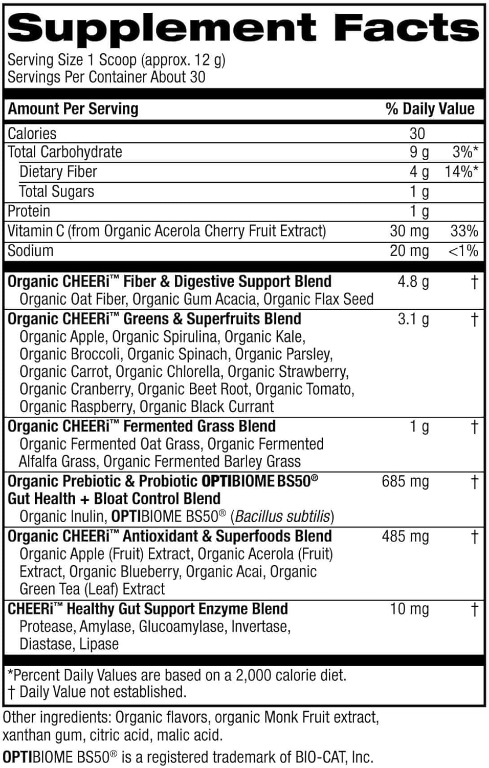 Green Apple Bliss Superfood Powder - Orgánico, Vegano, 30 Días
