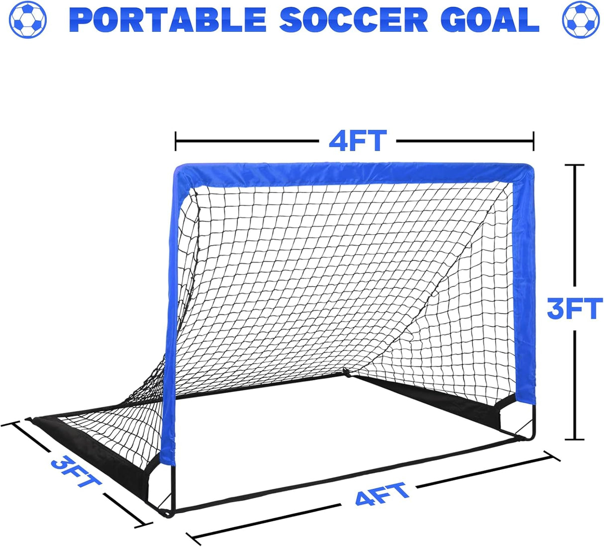 Simple Deluxe Portería de fútbol portátil viene con 2 bolsas