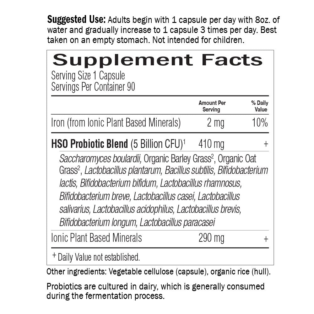 Suplemento de probióticos de alimentos integrales