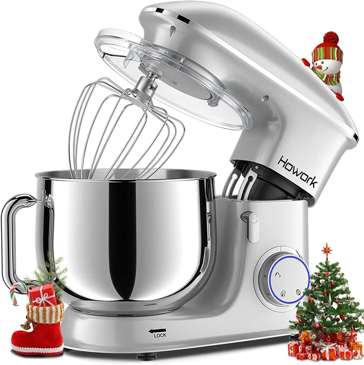 Mezcladora de Cocina HOWORK 8.5QT 660W 6+P Velocidades