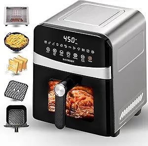 Freidora de Aire 6 QT, 1700W, Ventana, 12 Presets, Modelo 6QT