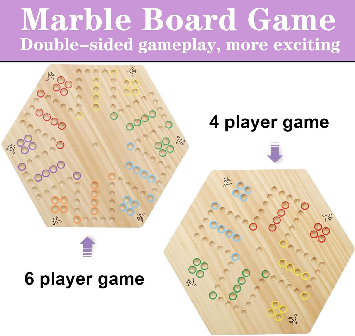 Juego de Mesa Aggravation de Madera Wahoo, 4-6 Jugadores