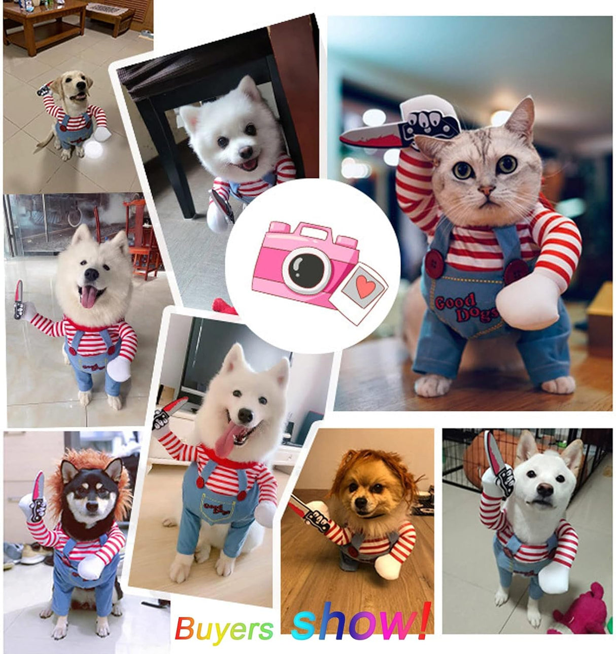 Disfraces de muñeca mortal para mascotas talla XL