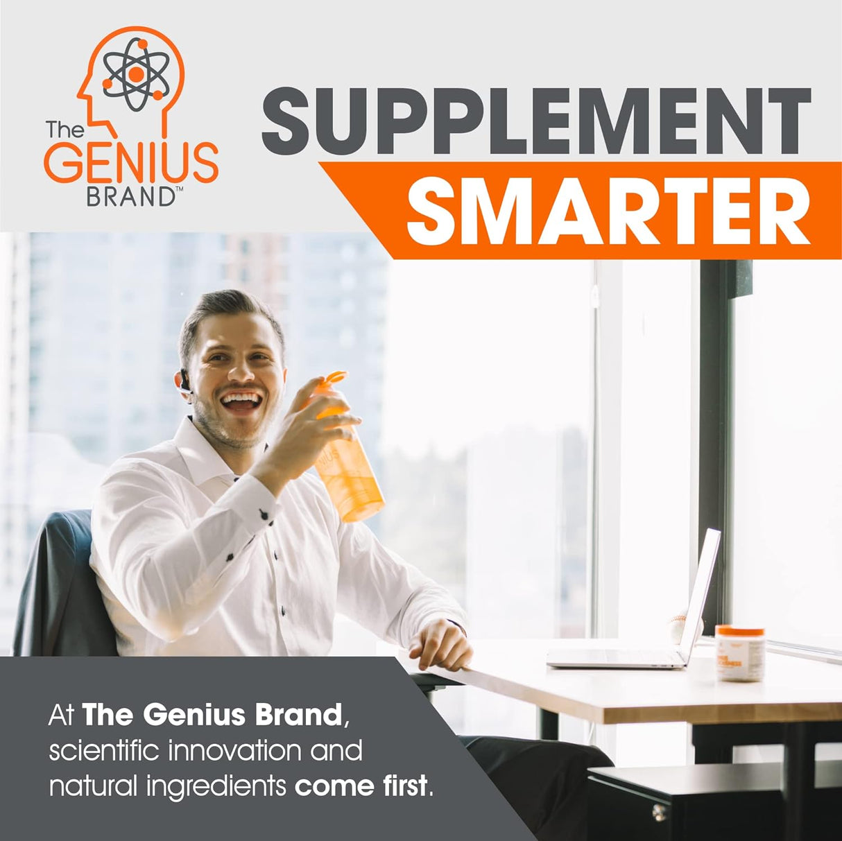 Suplemento de cafeína Genius energía sostenida concentración