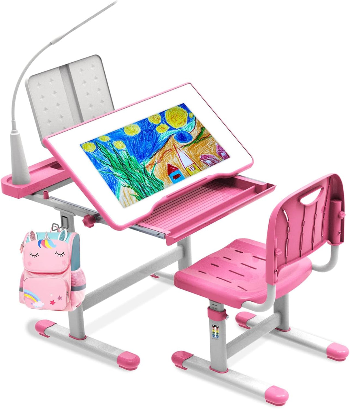 BELANITAS Juego de escritorio y silla para niños