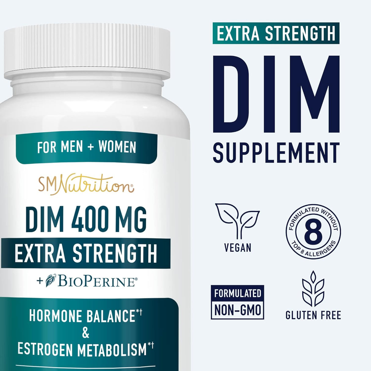 Suplemento DIM extra fuerte de 400 mg Equilibrio hormonal