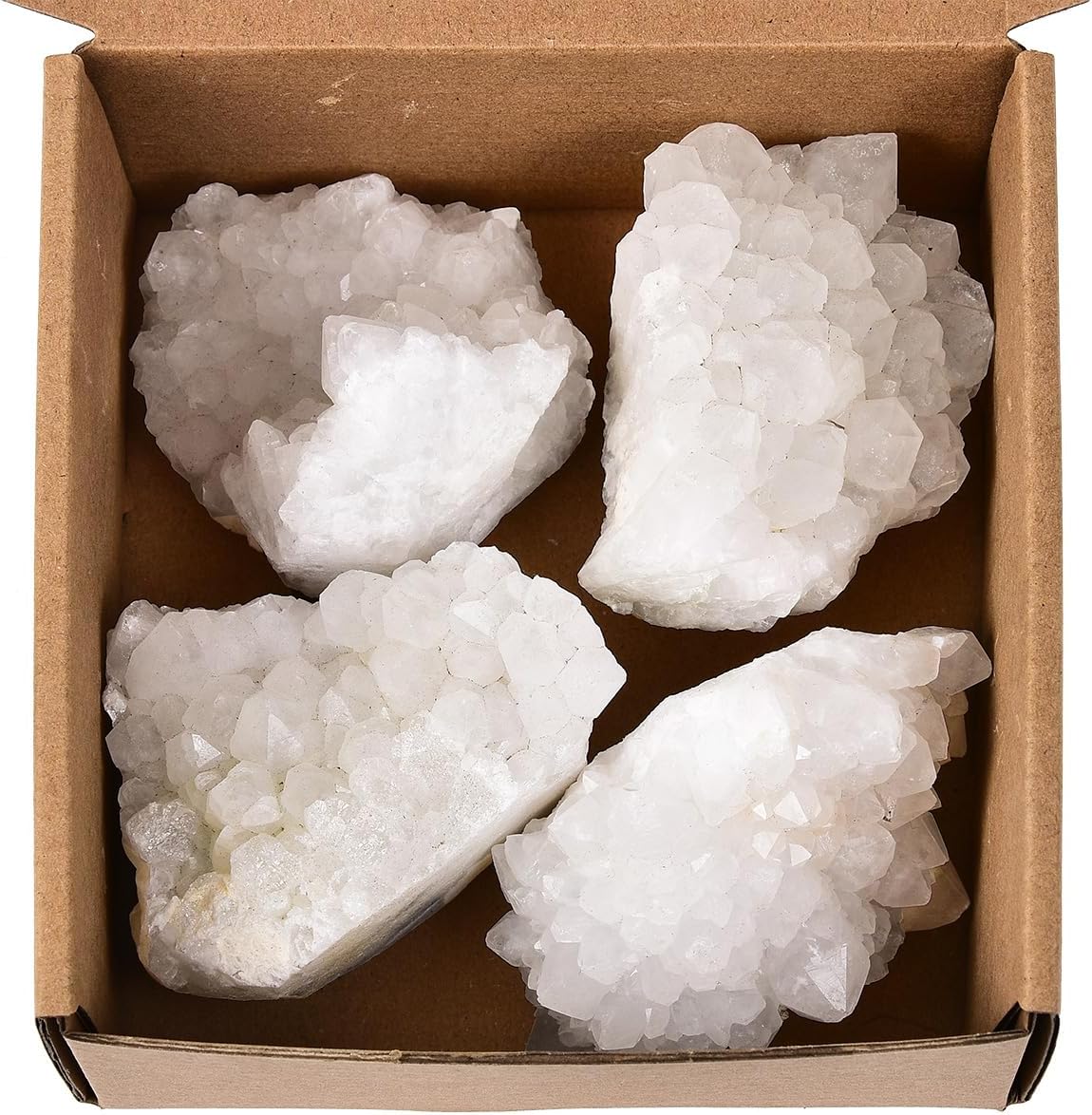 JIC Gem 2.2 libras de cristal de cuarzo blanco natural, geoda