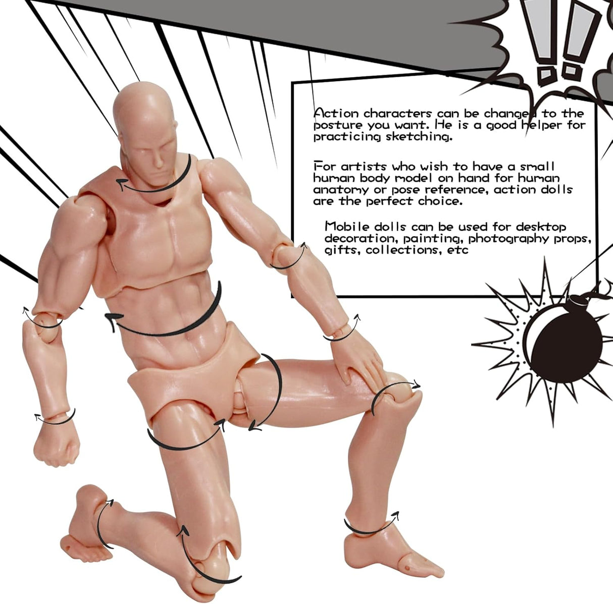 Maniquí AXITWXIT para Dibujo, Set Hombre y Mujer, Artistas