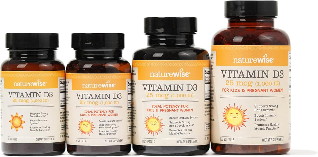 Vitamin D3 1000iu NatureWise, 30 cápsulas, Salud Ósea e Inmunidad