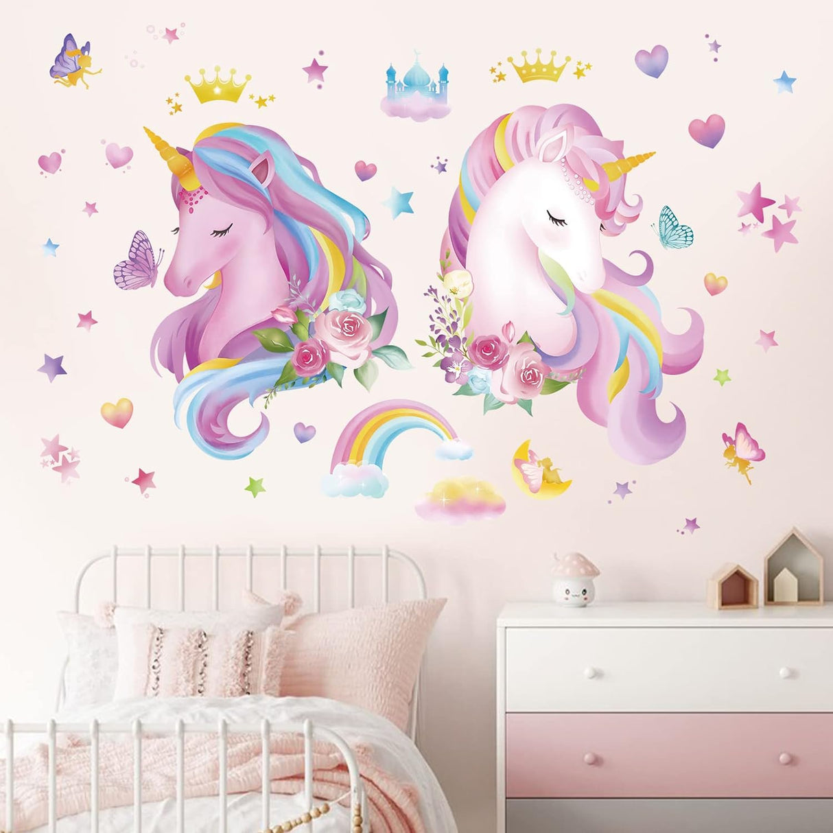 Decalmile Vinilos de Pared Unicornio para Habitaciones Infantiles