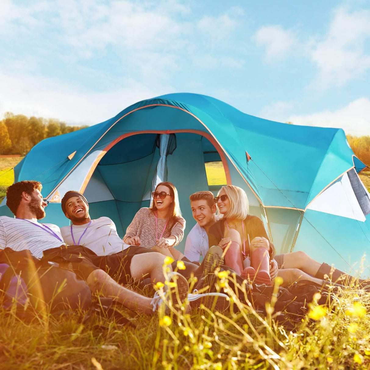 Tienda UNP Carpa Familiar 10 Personas, Doble Capa, Impermeable