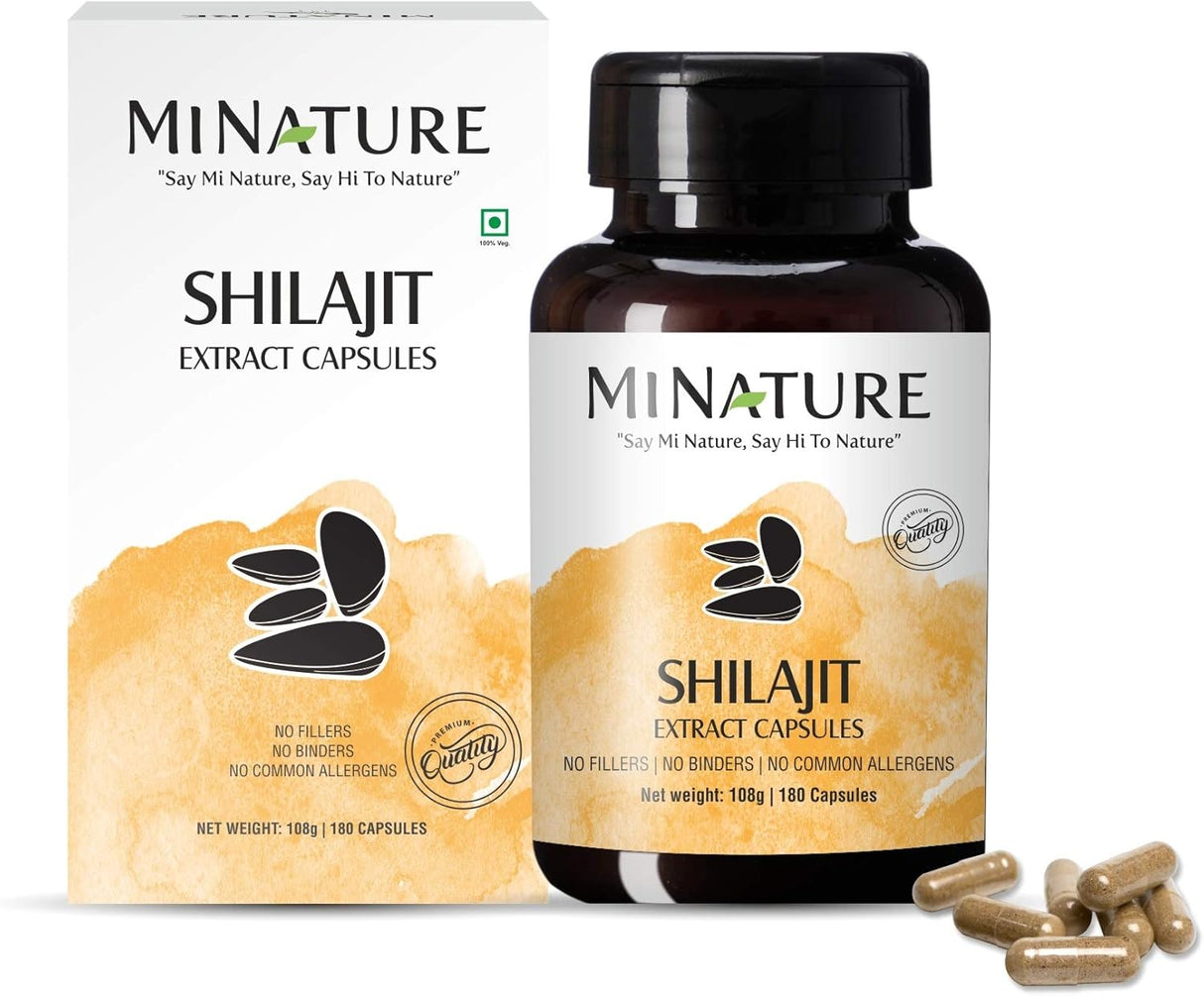 Cápsulas de Extracto de Shilajit 100% Puro - 1000 mg