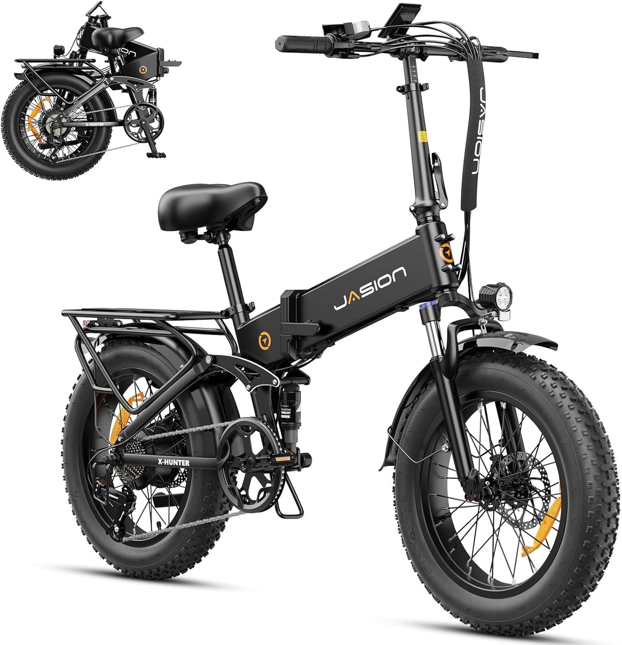 Bicicleta eléctrica Jasion X-Hunter 1400W, 30MPH, 7 velocidades