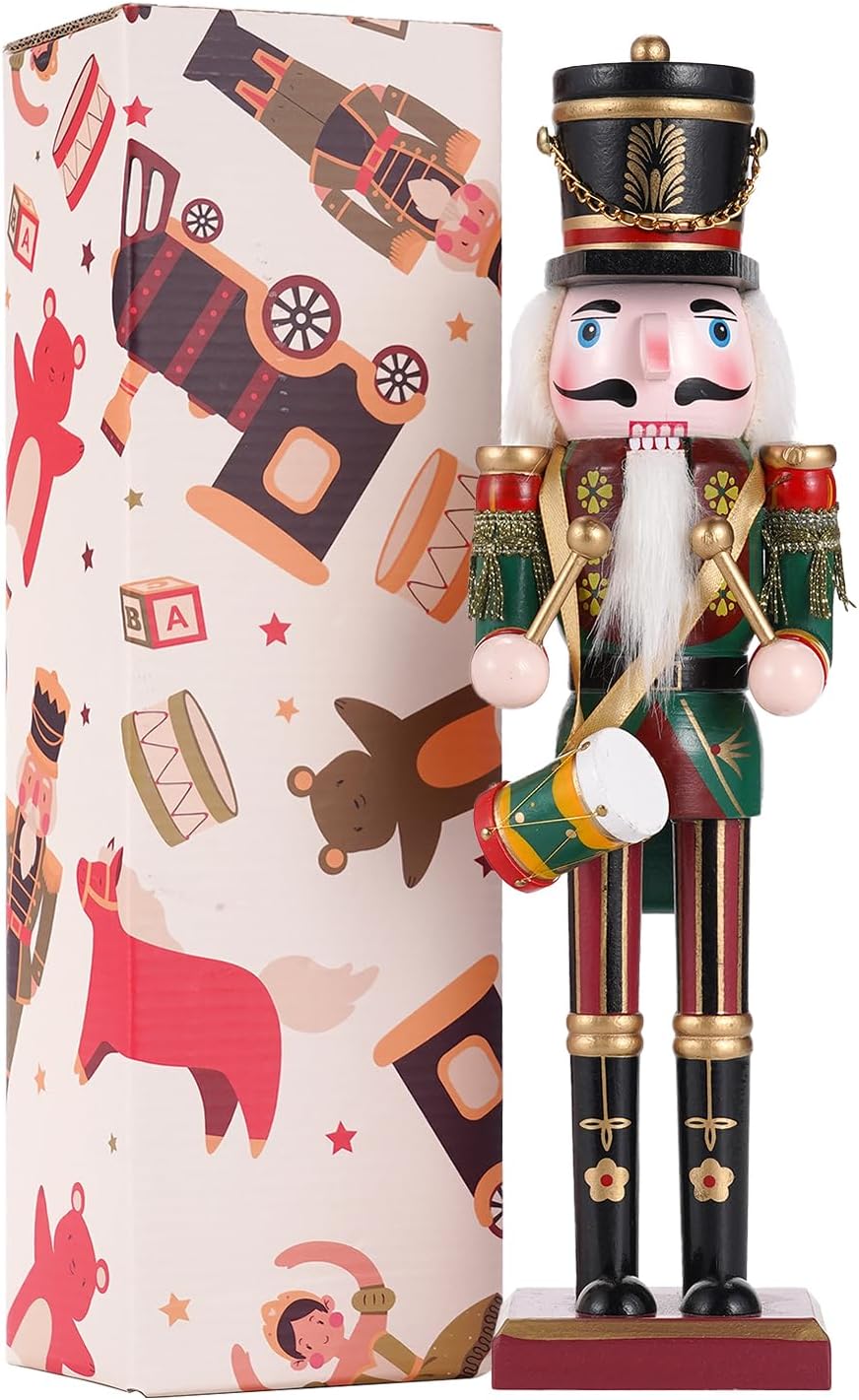 Adorno de Navidad Nutcracker, figura de madera, 30 cm, Drummer