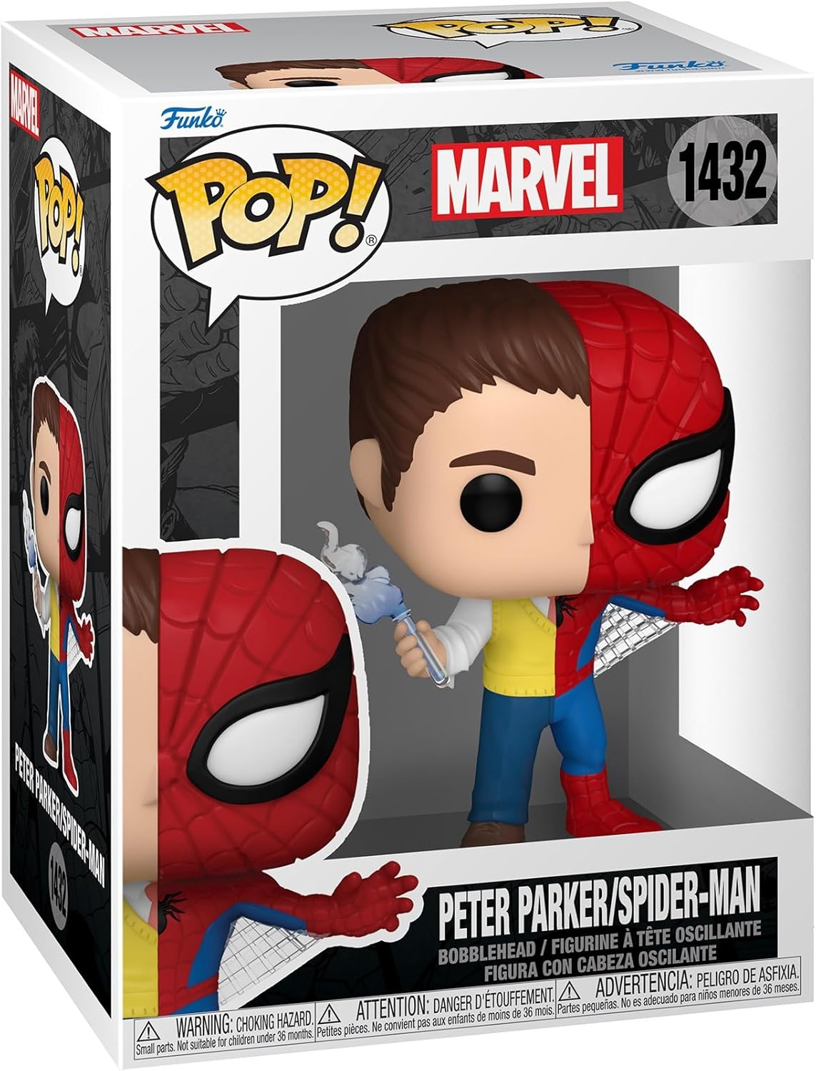 Funko Pop! Marvel: Spider-Man/Peter Parker - Split Edición Exclusiva