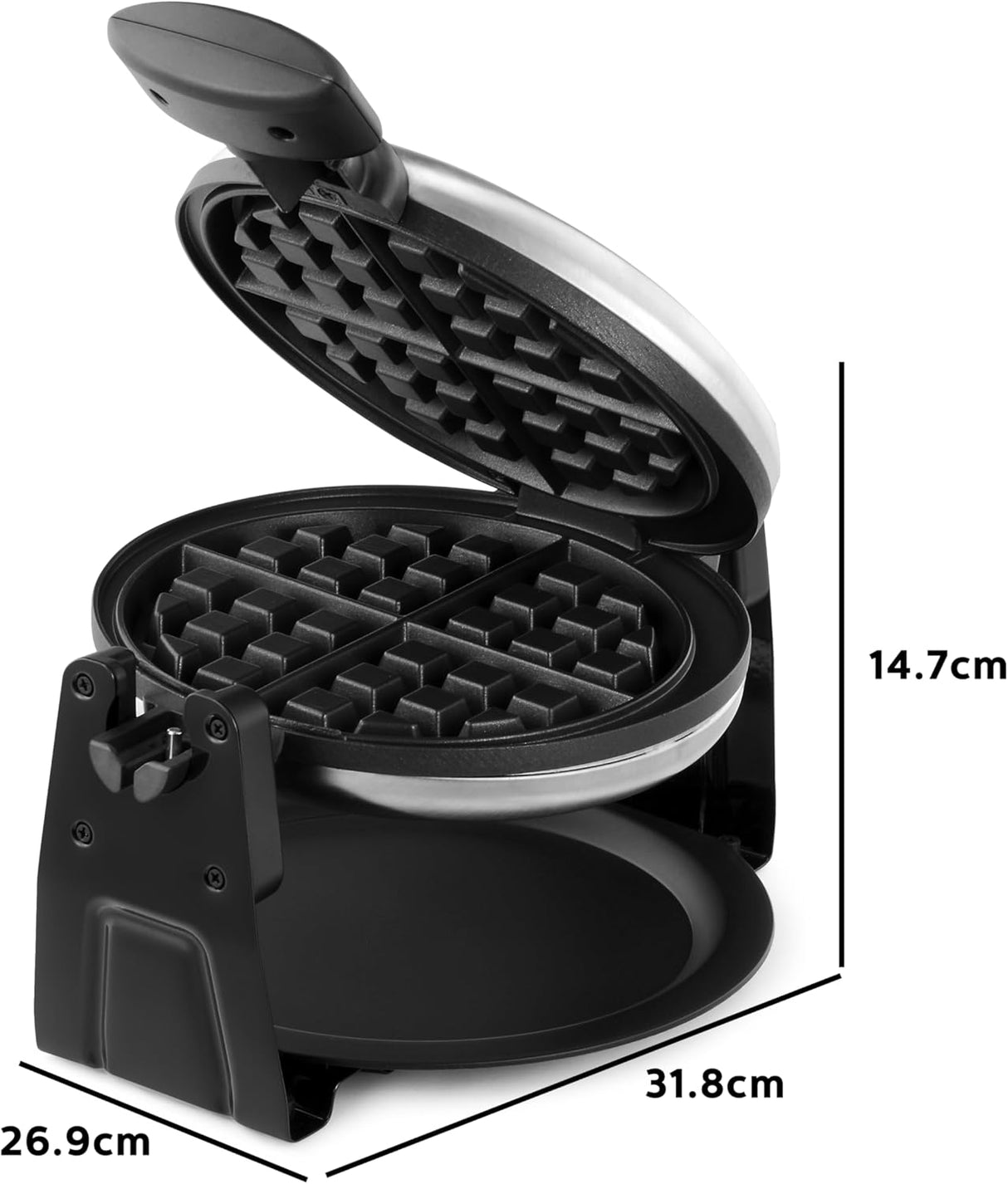 Waflera Holstein Housewares, Antiadherente, 7 pulgadas, Modelo RR-01