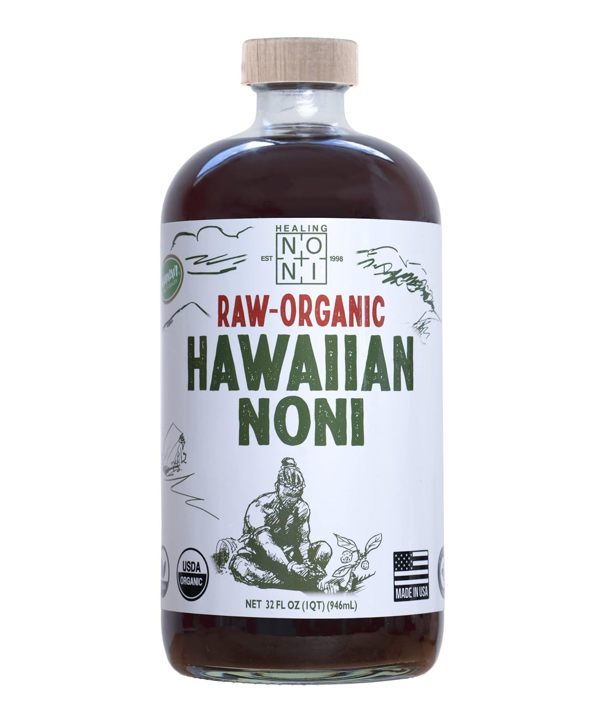 Suplemento Jugo de noni orgánico crudo 4 unidades 32 onzas