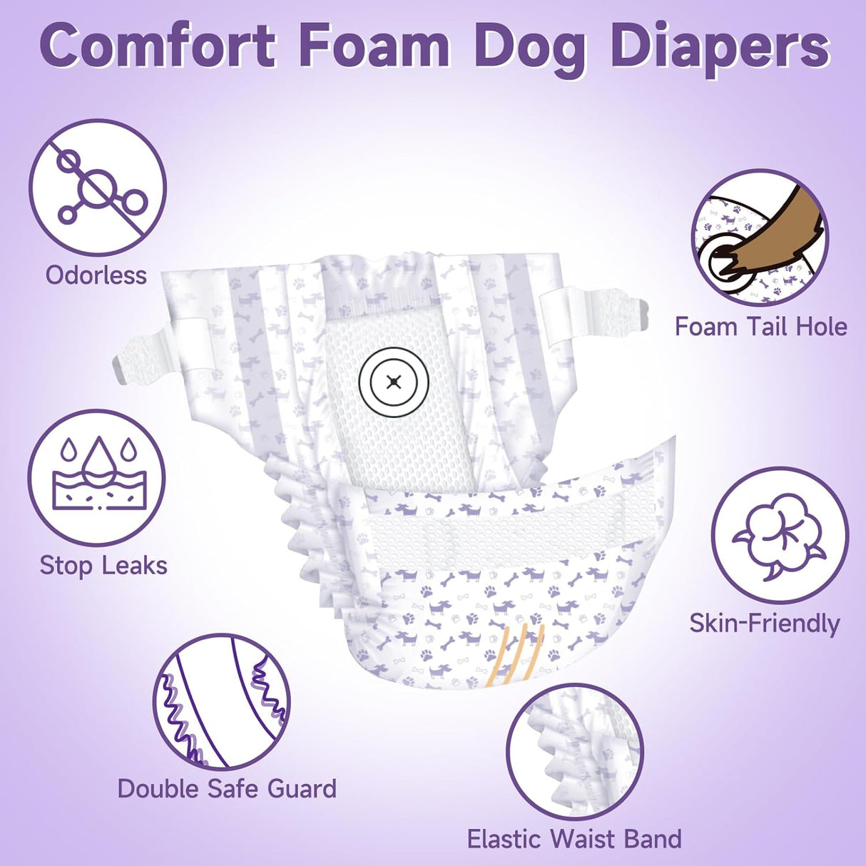 MICOOYO Pañales desechables para perras hembras cómodos