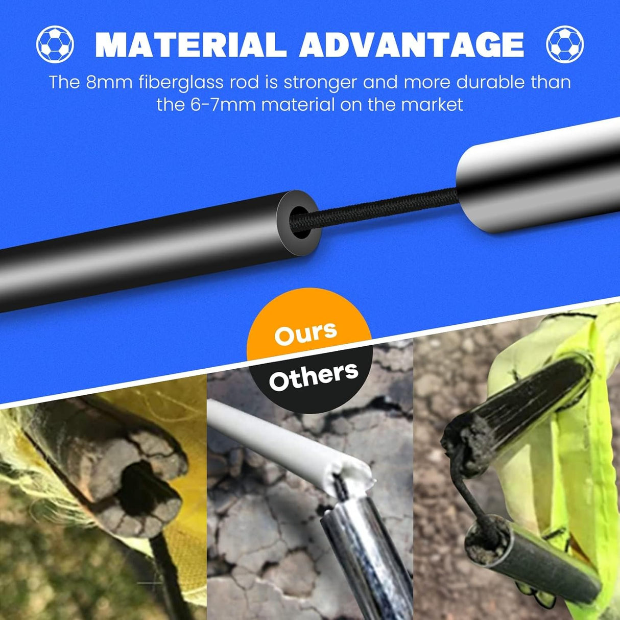 Portería de fútbol portátil de 4 x 3 pies Simple Deluxe