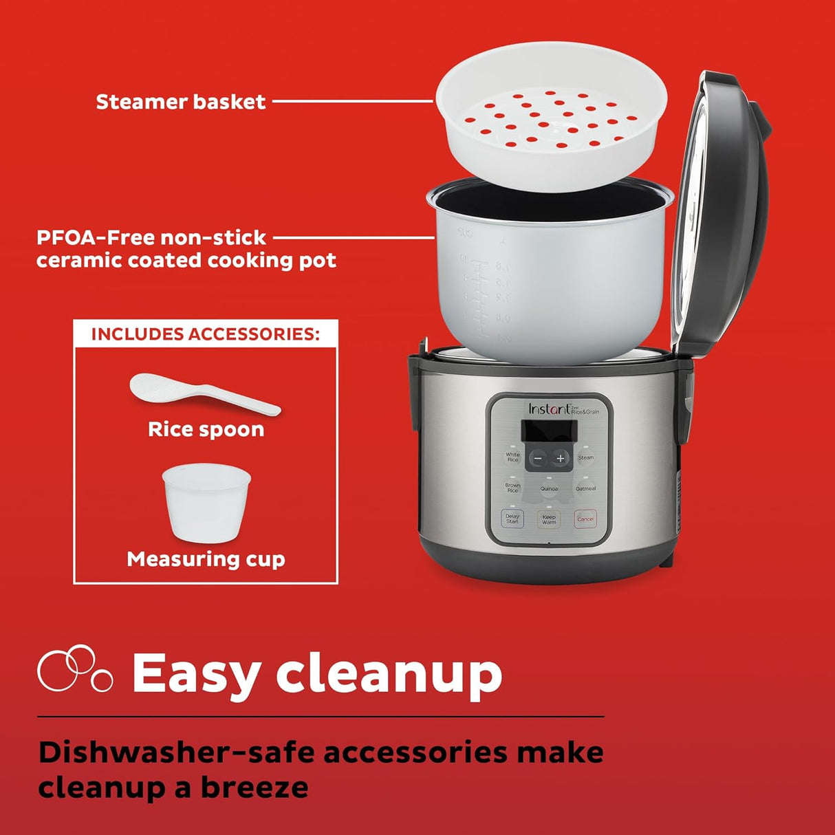Arrocera Instant Pot Zest 8 tazas, cocina arroz y granos