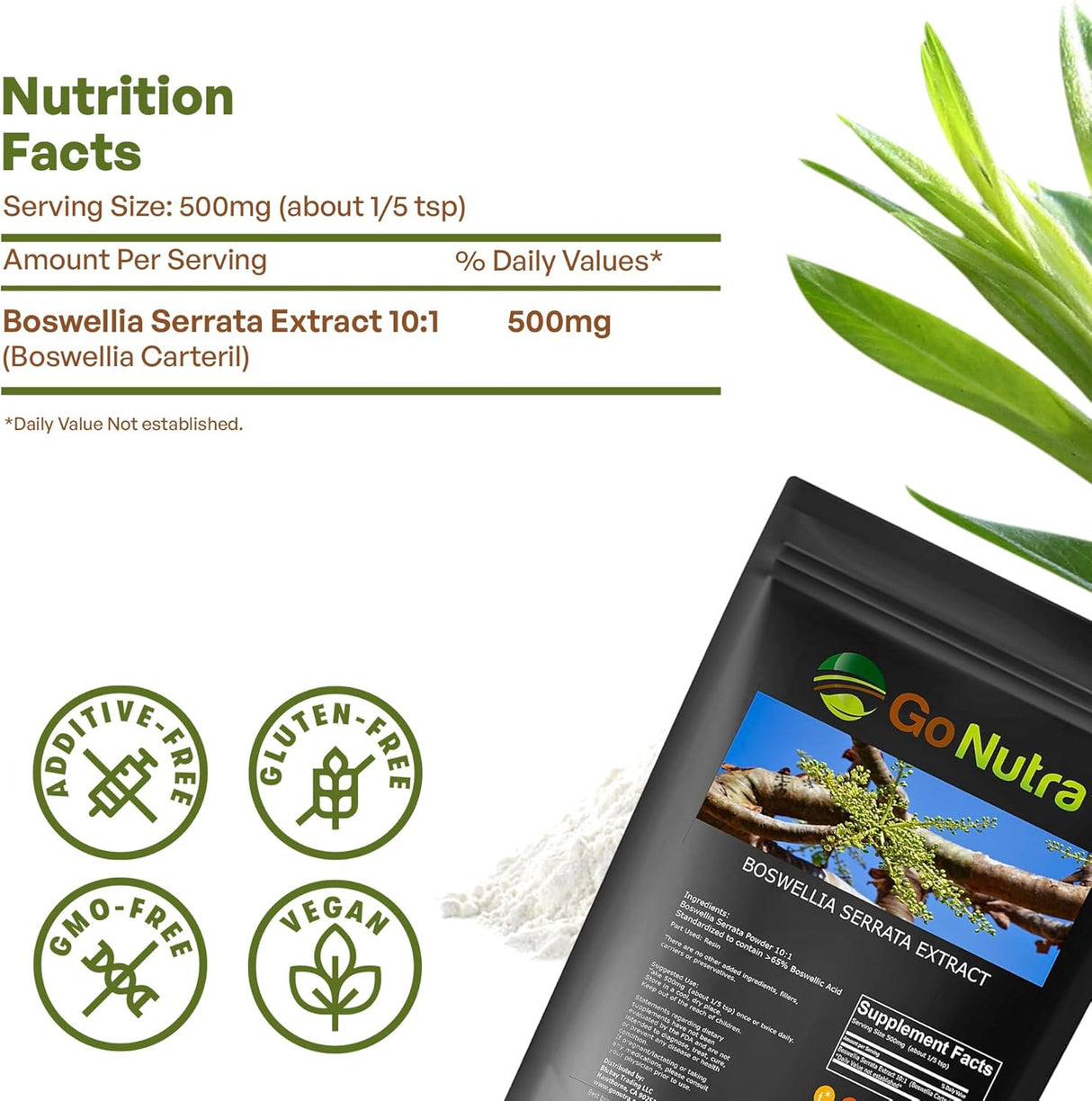 Extracto de Boswellia Serrata 10:1 65% Ácido Boswélico Apoyo Articular