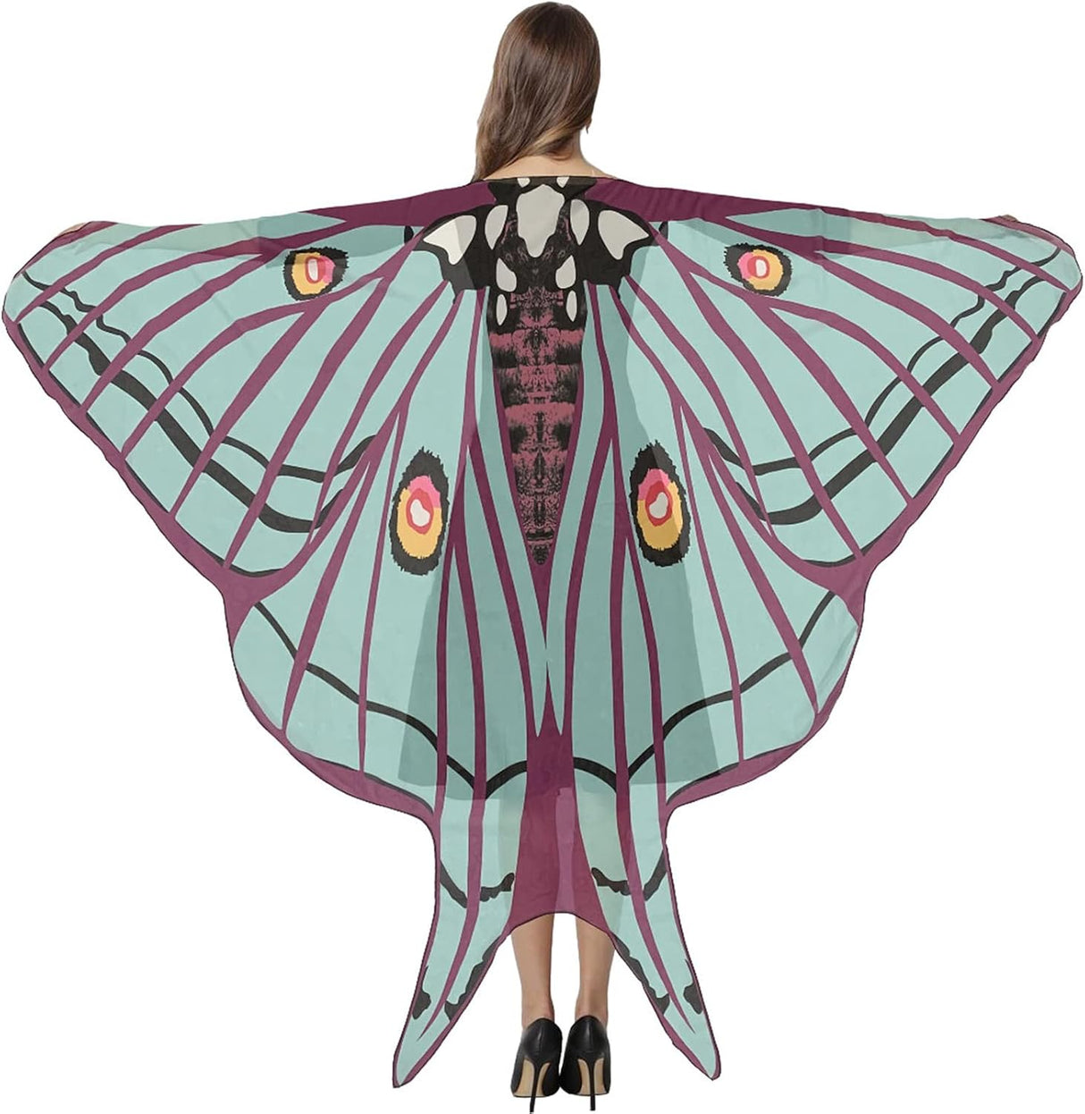 Disfraces de alas de mariposa para mujer talla única azul