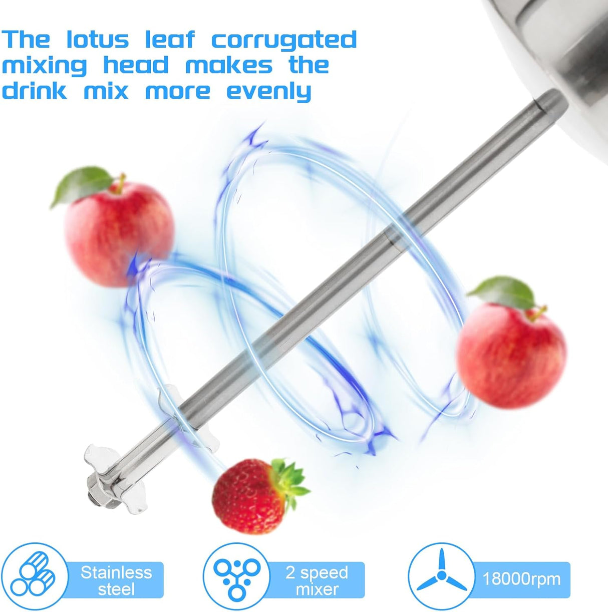 Mezclador de Leche Acero Inoxidable, 110v, 650ml, Modelo Único