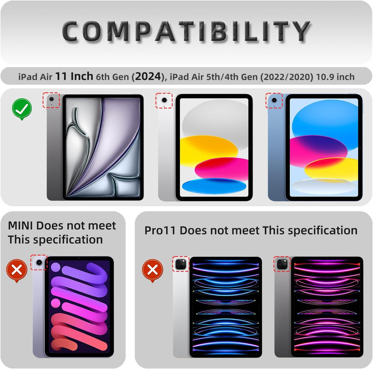 Funda Teclado Touchpad para iPad Air 11 6th Gen, Bluetooth