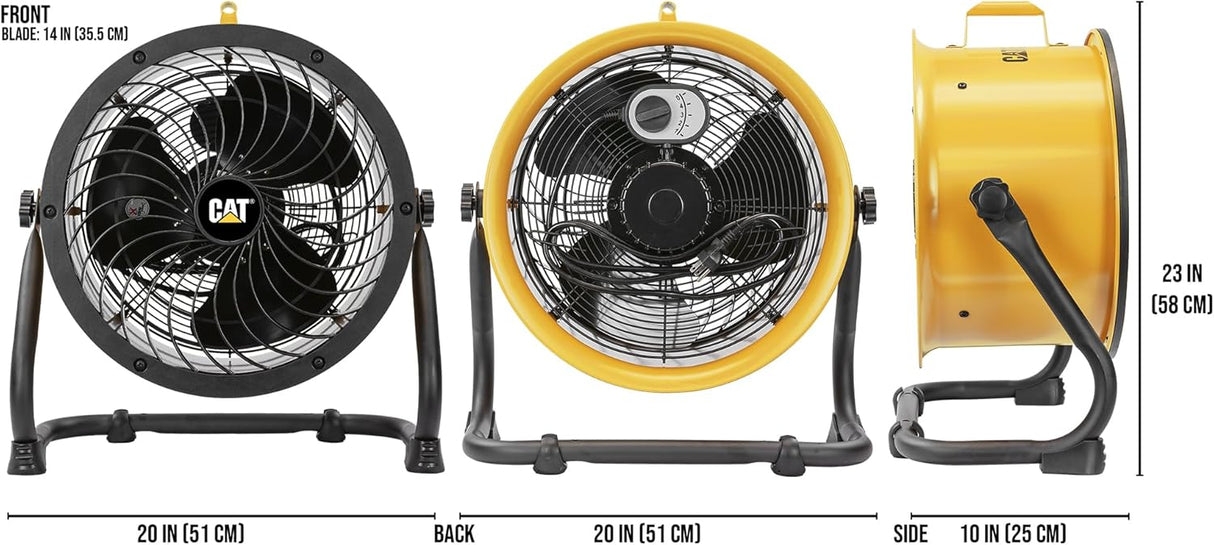 Ventilador Circulador HVD-14AC CAT, 4 velocidades, 360°