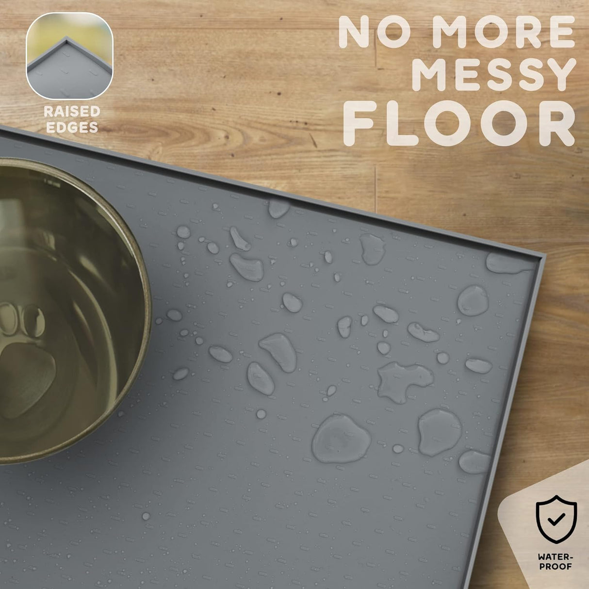 Mats para Mascotas - Silicona, Impermeable, Bordes Elevados