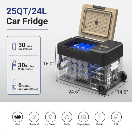 Refrigerador de coche de automóvil con control por aplicación