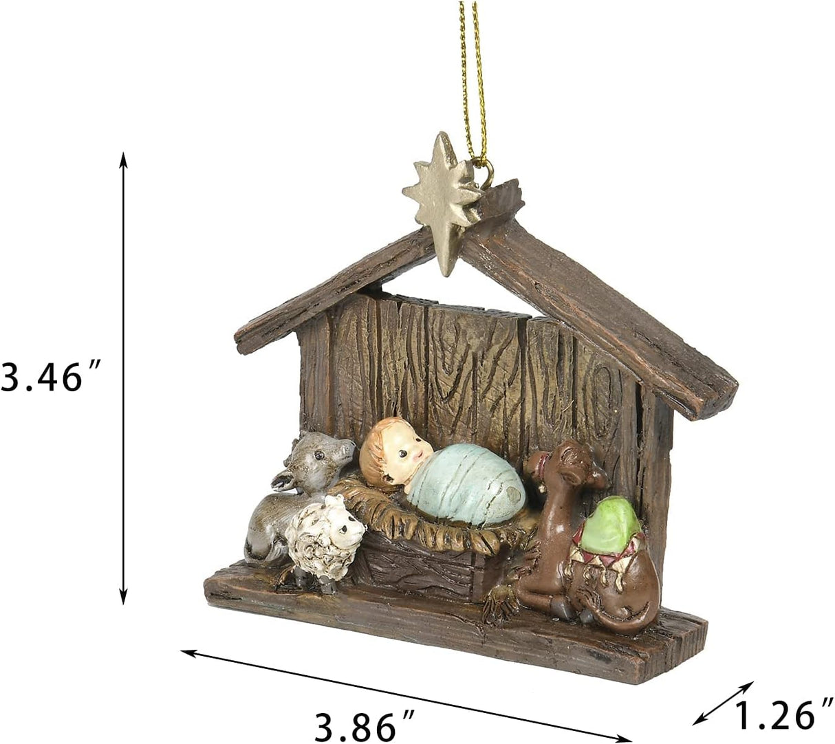 Adorno Navideño de Nacimientos - Figurita con Establo 3.86