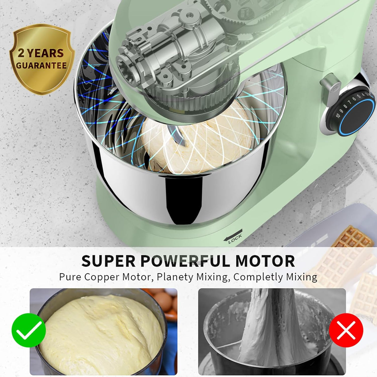 Mezclador de pie 5.5QT, 450W, motor de cobre, modelo SS