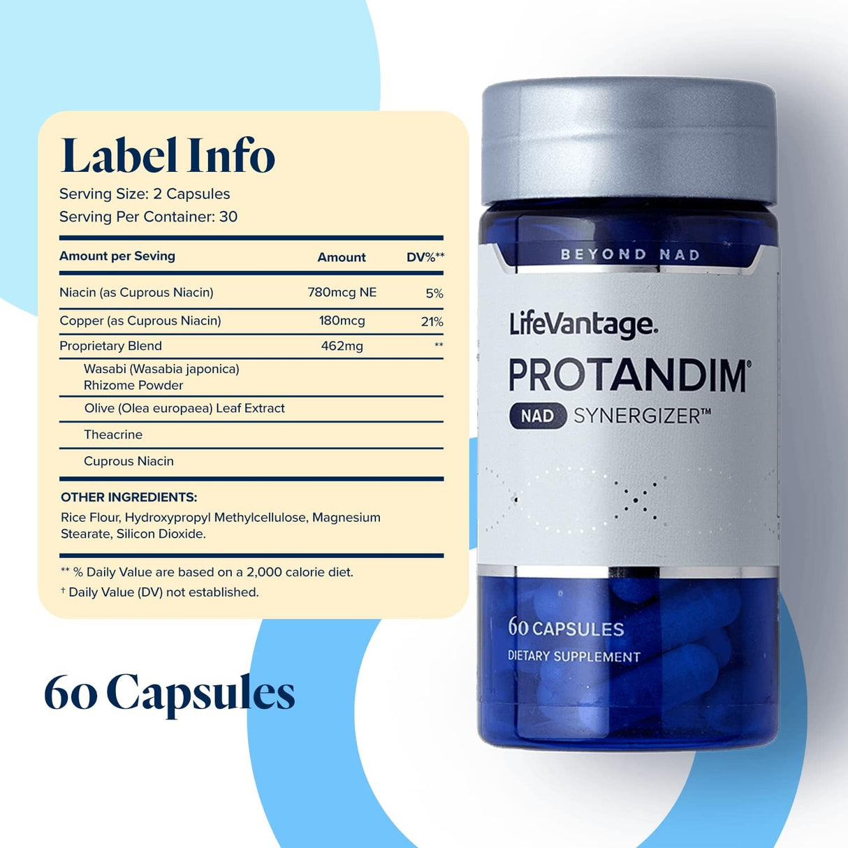 Suplemento Protandim NAD Synergizer 60 capsulas