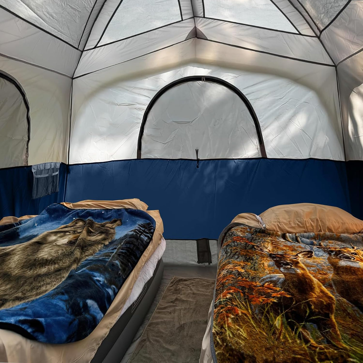 Tienda de campaña UNP 6 personas, impermeable, fácil montaje, 10'x9