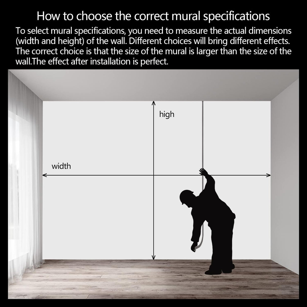 Mural de Palmera Fightal para Salón y Dormitorio 151 x 105