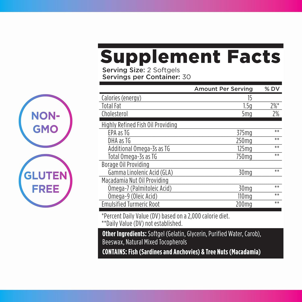 Suplemento Omega 3 6 9 con Cúrcuma Livingood Daily 60 Softgels