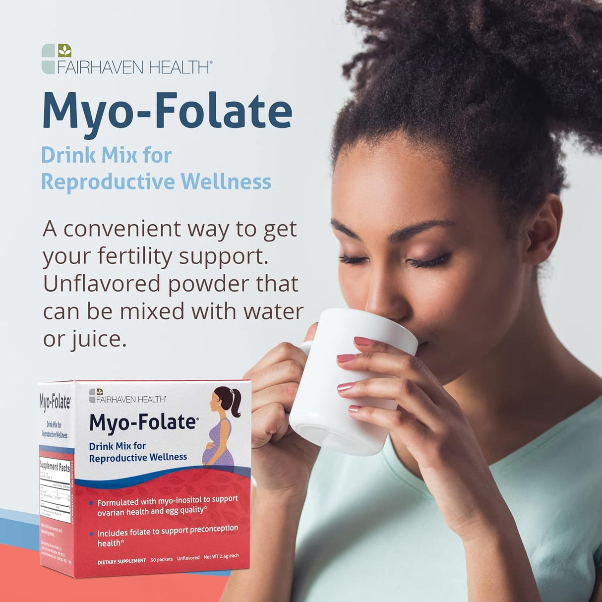 Suplemento Fairhaven Health Myo-Folato en polvo para mujeres