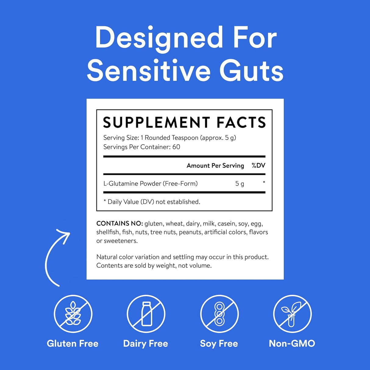 Suplementos Alimenticios Polvo de L-glutamina intestinal