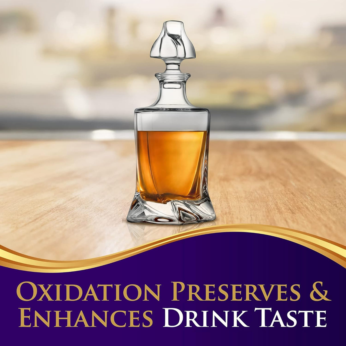 Decantador de vidrio de whisky NUTRICHEF NCGD1XZ96