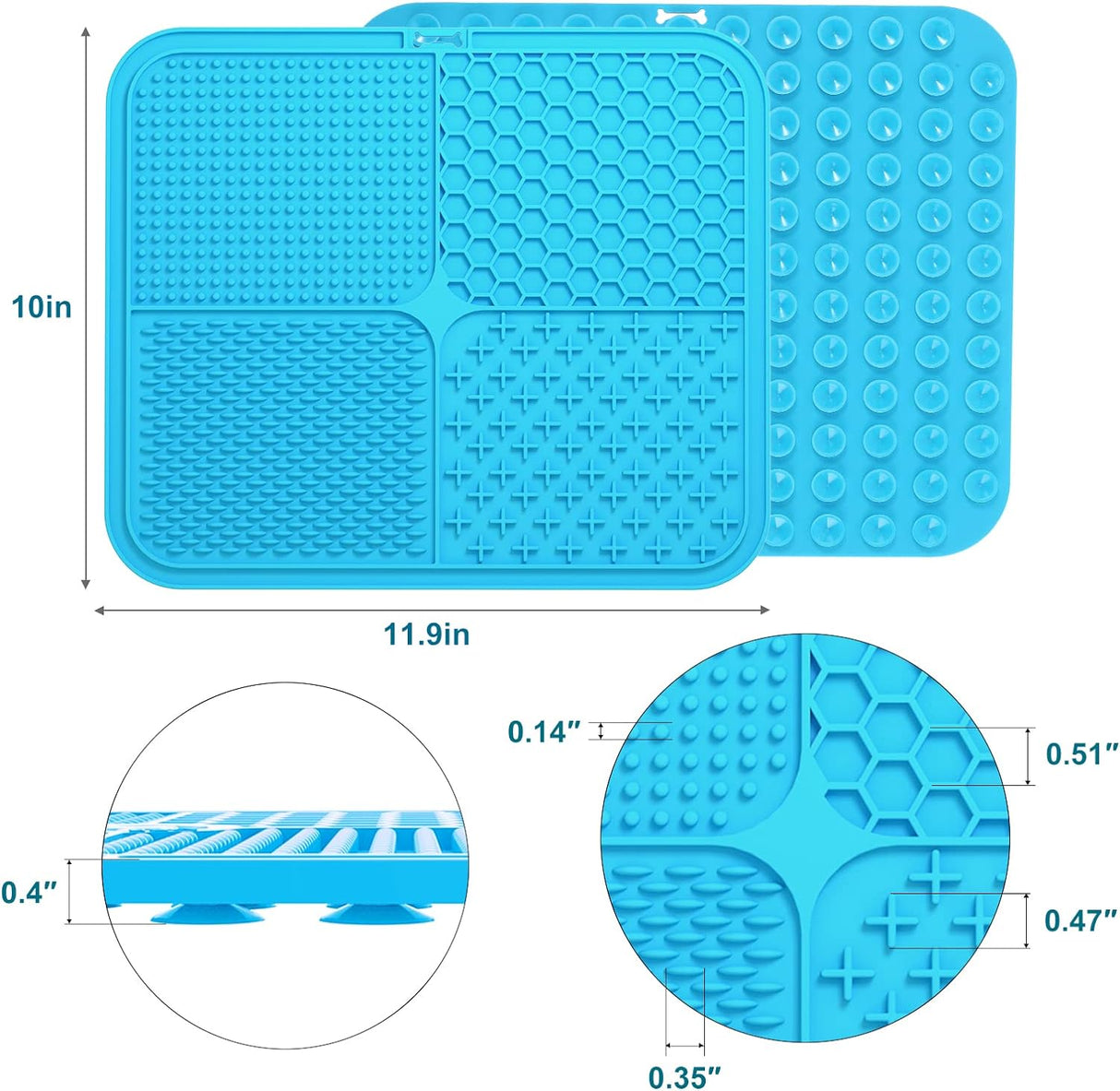 Alfombrillas grandes para perros para lamer mantequilla