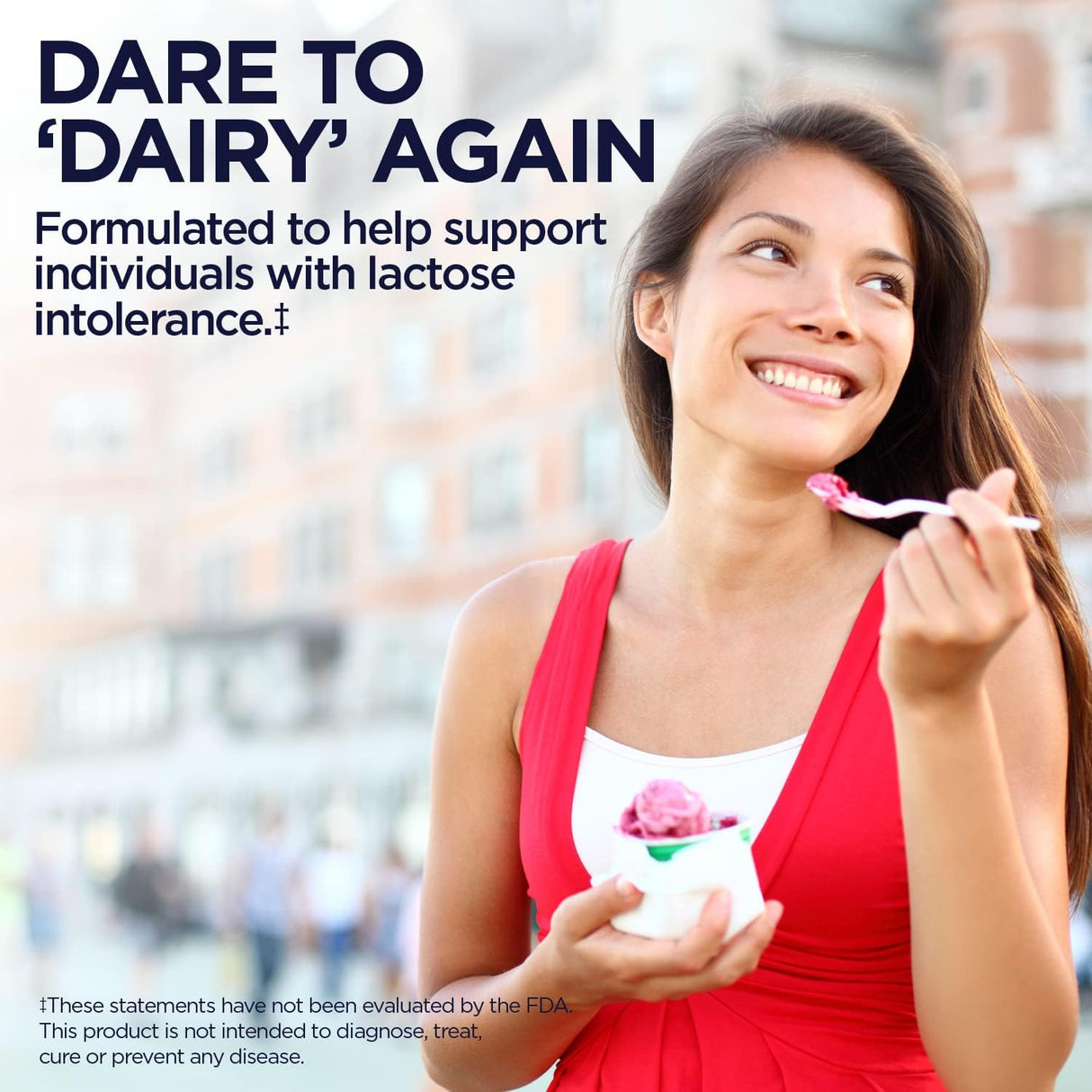 Suplemento Enzima lactasa de 250 mg de digestión saludable